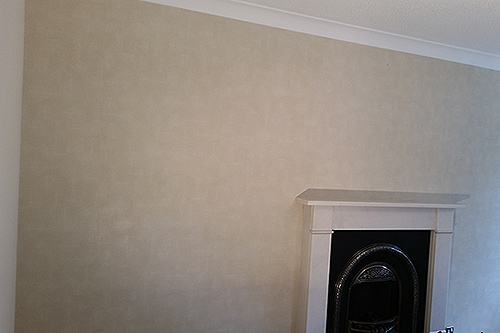 designer wallpaper on a feature wall