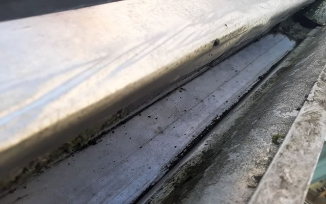 Guttering cleaned