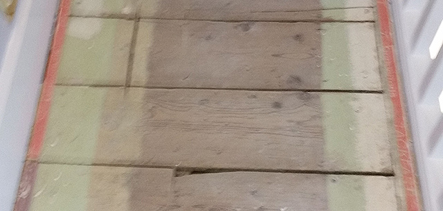 Floorboards before preparation