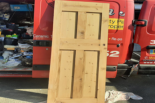 Striped and dipped, cottage doors