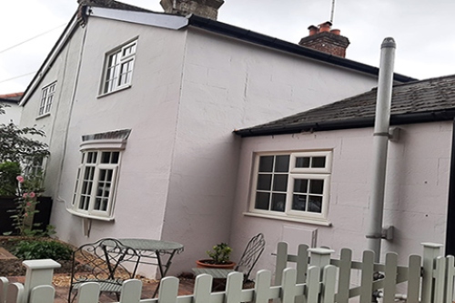Cottage walls. Painted in Farrow&Ball exterior Masonry paint