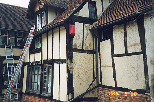 Redecoration to listed building before works started