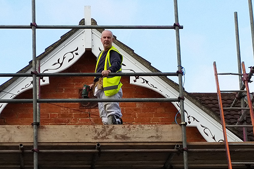 Working on a victorian home.