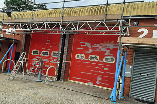 Commercial Shutters, and Guttering. Warning Bars, windows and Doors. Work in progress