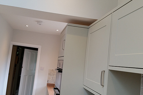 Redecoration to kitchen using designer paint. Aldershot, Hampshire.