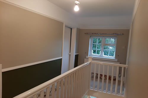 Hallway and Landing, designer wallpaper and paint.